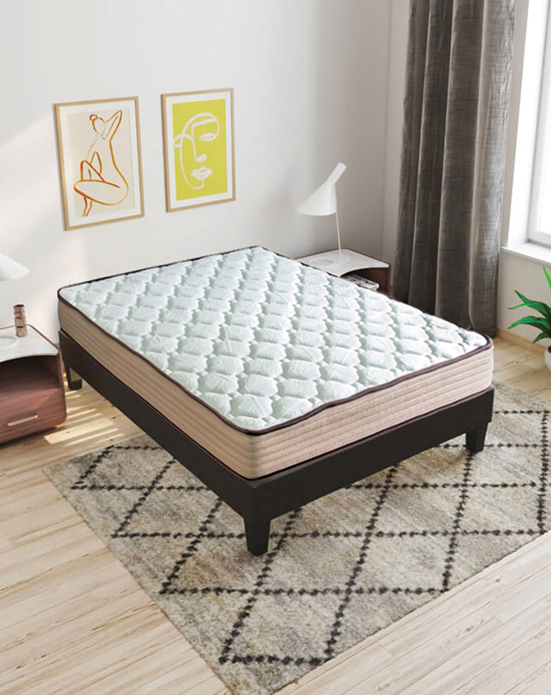 Matelas 140x190 mémoire de forme et bambou