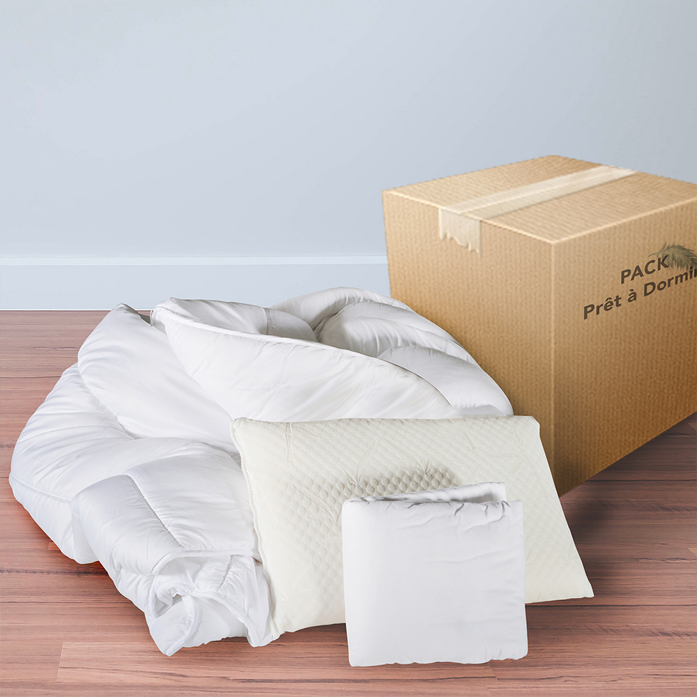 Pack couette, oreiller et protège matelas