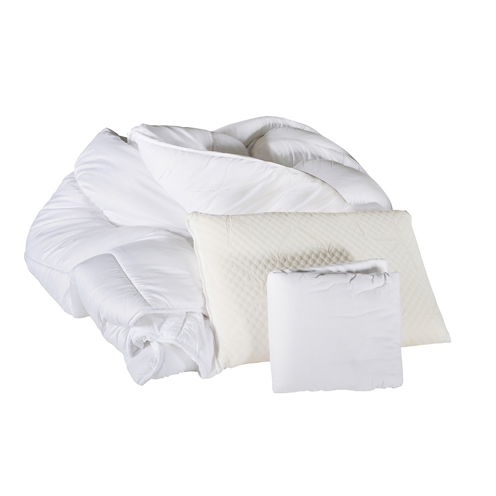 Pack couette duvet 140x200 + 1 oreiller naturel 60x60