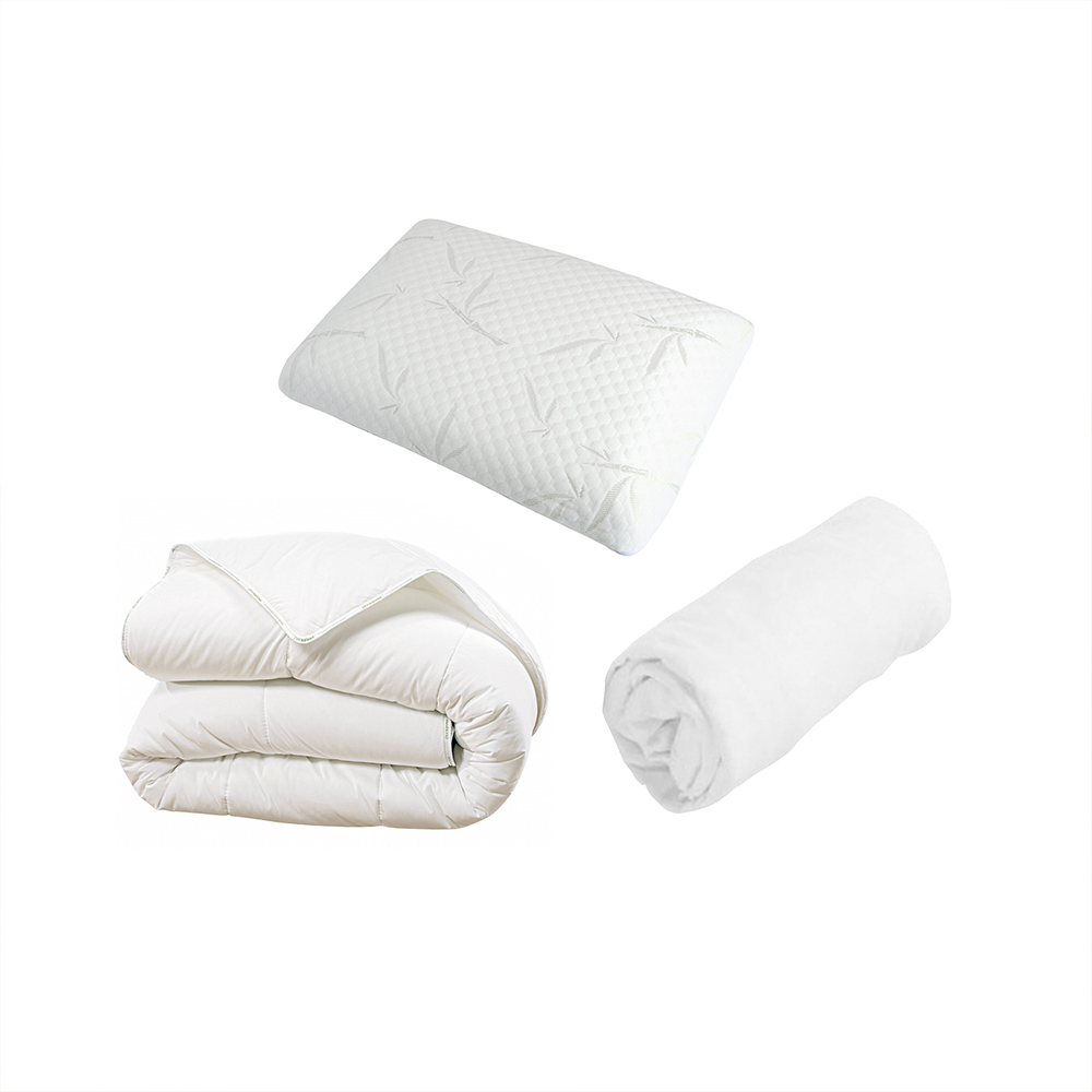 Pack couette, oreiller et protège matelas